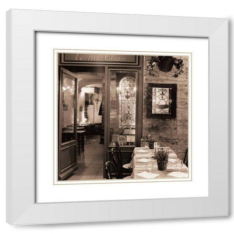 Le Petit Glouton White Modern Wood Framed Art Print with Double Matting by Blaustein, Alan