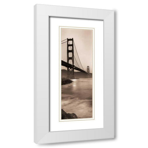 Golden Gate Bridge I White Modern Wood Framed Art Print with Double Matting by Blaustein, Alan
