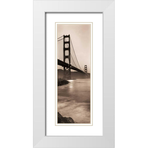 Golden Gate Bridge I White Modern Wood Framed Art Print with Double Matting by Blaustein, Alan