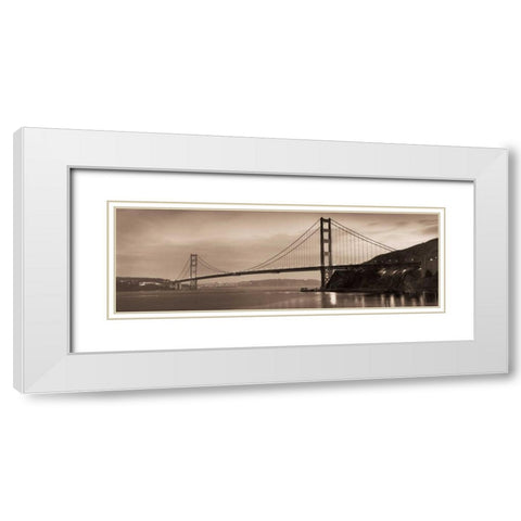 Golden Gate Bridge II White Modern Wood Framed Art Print with Double Matting by Blaustein, Alan