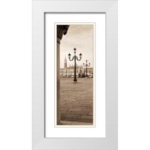 Piazza San Marco No. 1 White Modern Wood Framed Art Print with Double Matting by Blaustein, Alan
