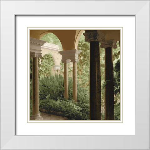 Jardin Portique No. 2 White Modern Wood Framed Art Print with Double Matting by Blaustein, Alan