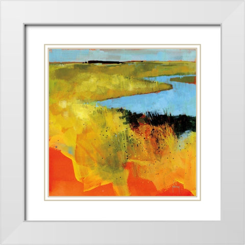Backwaters White Modern Wood Framed Art Print with Double Matting by Bailey, Paul