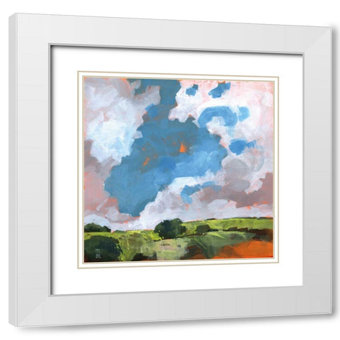 Autumn Dawn White Modern Wood Framed Art Print with Double Matting by Bailey, Paul