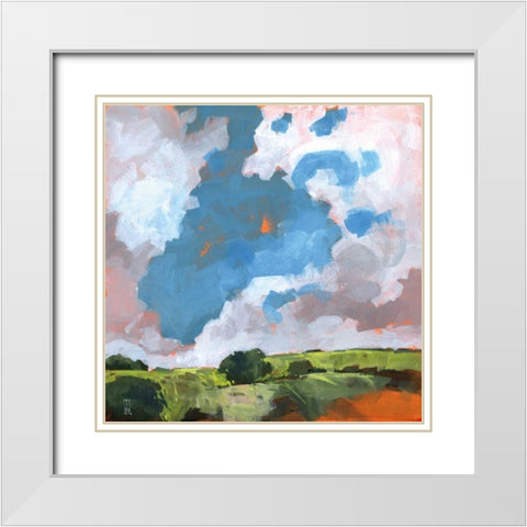 Autumn Dawn White Modern Wood Framed Art Print with Double Matting by Bailey, Paul