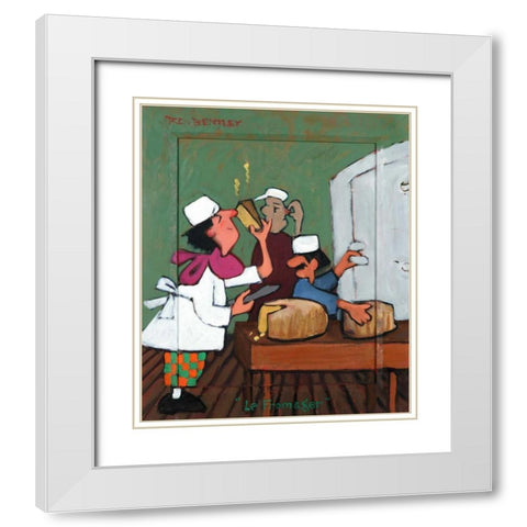 Le Fromager White Modern Wood Framed Art Print with Double Matting by Bentley, Robert Dewar