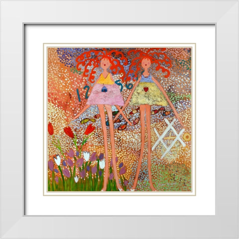 Across the Universe White Modern Wood Framed Art Print with Double Matting by Benchetrit, Caroline