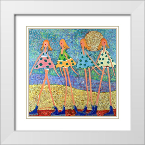 On the Way White Modern Wood Framed Art Print with Double Matting by Benchetrit, Caroline