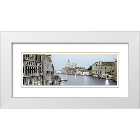 Evening on the Grand Canal White Modern Wood Framed Art Print with Double Matting by Blaustein, Alan