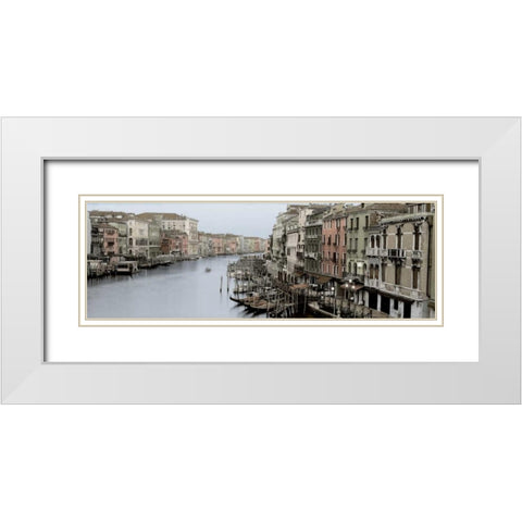 Morning on the Grand Canal White Modern Wood Framed Art Print with Double Matting by Blaustein, Alan