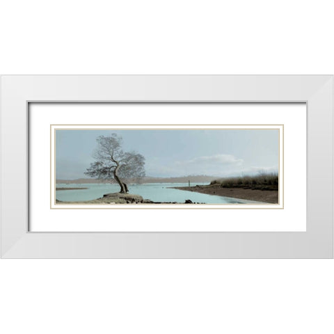 Lagoon Oak Tree White Modern Wood Framed Art Print with Double Matting by Blaustein, Alan