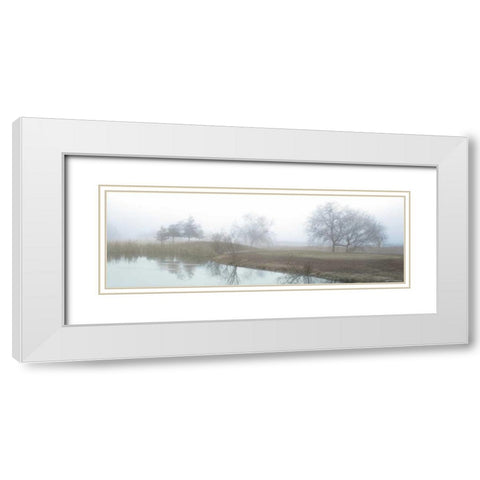 Lakeside Trail White Modern Wood Framed Art Print with Double Matting by Blaustein, Alan