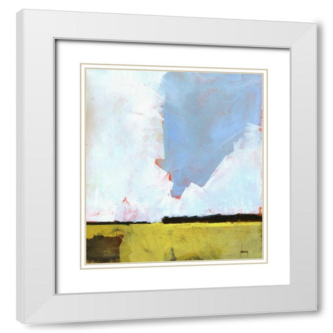 Barley Field White Modern Wood Framed Art Print with Double Matting by Bailey, Paul