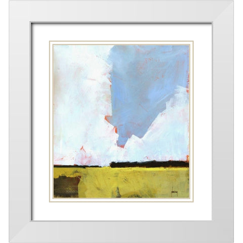 Barley Field White Modern Wood Framed Art Print with Double Matting by Bailey, Paul