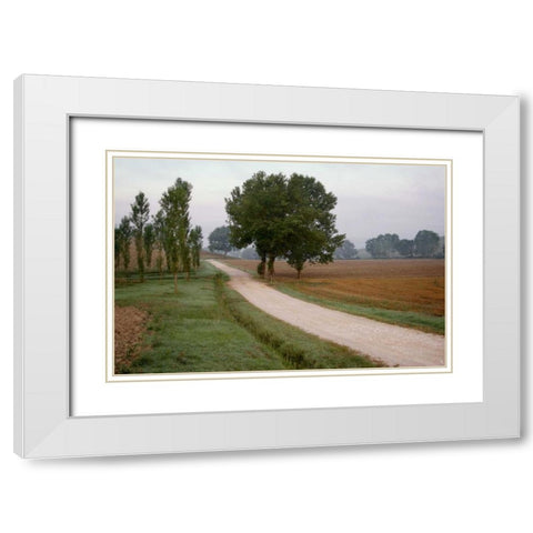 Toscana Valle No.2 White Modern Wood Framed Art Print with Double Matting by Blaustein, Alan