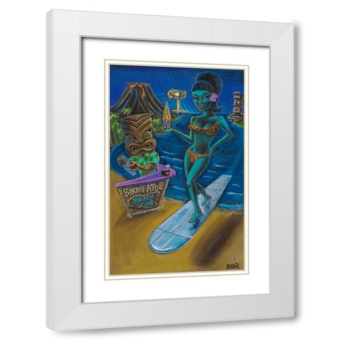Shes the Bomb White Modern Wood Framed Art Print with Double Matting by Beatnik (Graeme Mckim)