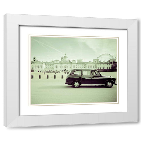 Day Out London White Modern Wood Framed Art Print with Double Matting by Bevan, Keri