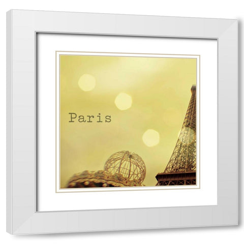 Memories of Paris White Modern Wood Framed Art Print with Double Matting by Bevan, Keri