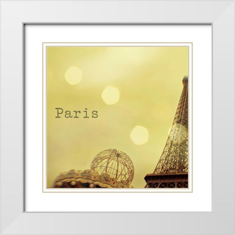 Memories of Paris White Modern Wood Framed Art Print with Double Matting by Bevan, Keri