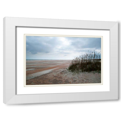 Sand Dunes II White Modern Wood Framed Art Print with Double Matting by Burdick, Chuck