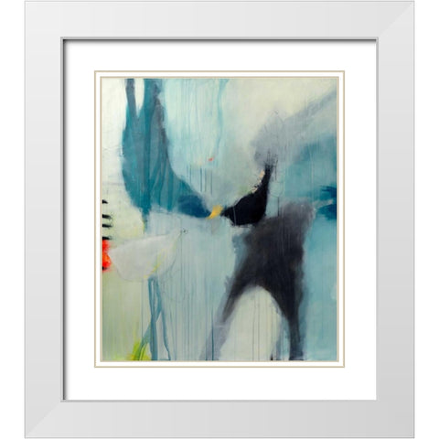 Farewell White Modern Wood Framed Art Print with Double Matting by Brix, Sidsel