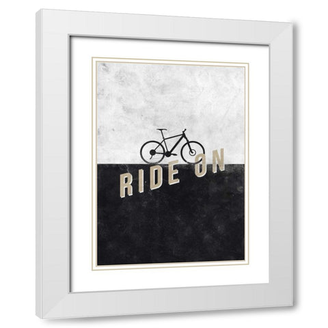 Ride On White Modern Wood Framed Art Print with Double Matting by Beer, Hannes