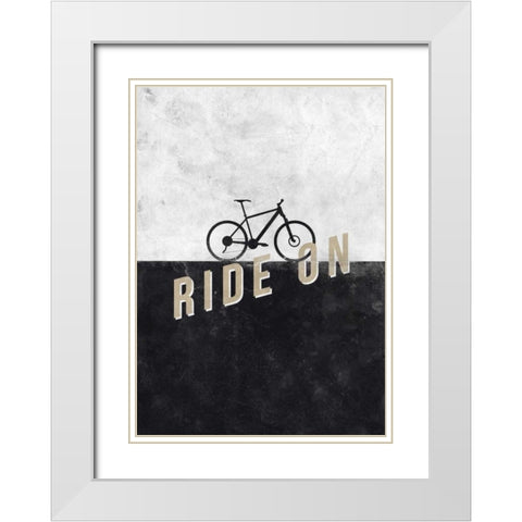Ride On White Modern Wood Framed Art Print with Double Matting by Beer, Hannes