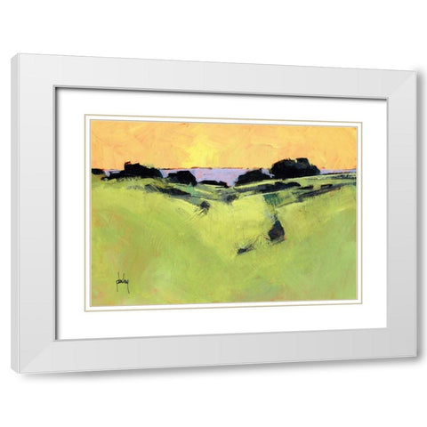 Daybreak White Modern Wood Framed Art Print with Double Matting by Bailey, Paul