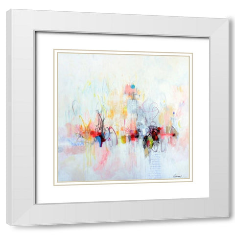 Count Your Blessings White Modern Wood Framed Art Print with Double Matting by Brown, Cynthia Anne