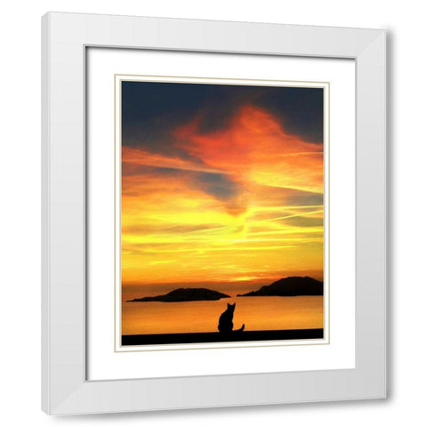 Contemplation White Modern Wood Framed Art Print with Double Matting by Bertelli, Jon