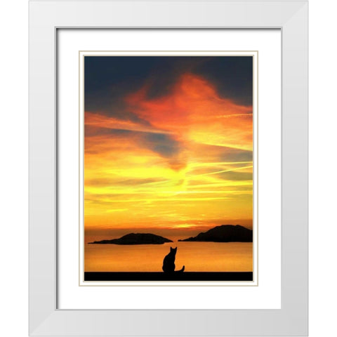 Contemplation White Modern Wood Framed Art Print with Double Matting by Bertelli, Jon