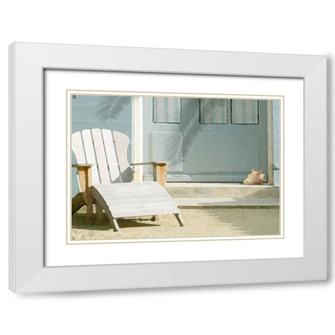 Finnegan Point 1 White Modern Wood Framed Art Print with Double Matting by Bay, Noah
