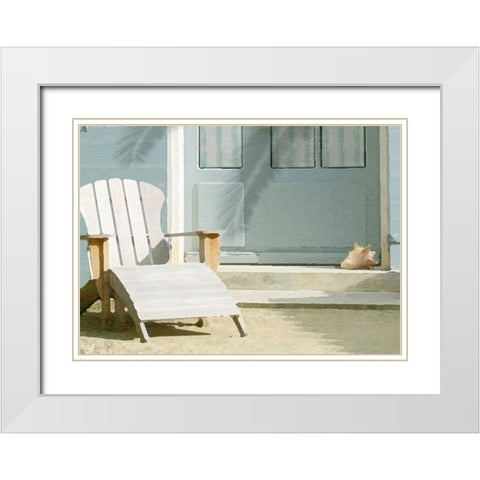Finnegan Point 1 White Modern Wood Framed Art Print with Double Matting by Bay, Noah