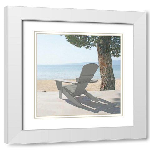 Beyond the Pine White Modern Wood Framed Art Print with Double Matting by Bay, Noah