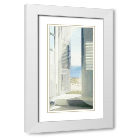 Grey Doors White Modern Wood Framed Art Print with Double Matting by Bay, Noah
