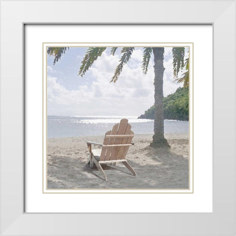 Carribean Dream White Modern Wood Framed Art Print with Double Matting by Bay, Noah