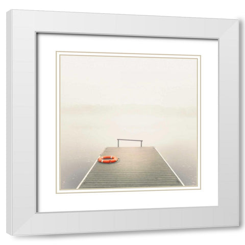 Ethereal Summer White Modern Wood Framed Art Print with Double Matting by Bell, Nicholas