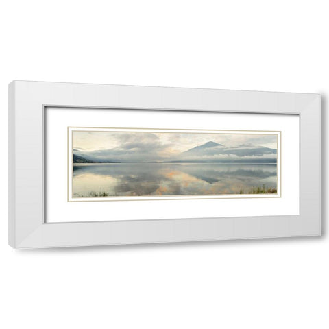 Gravedonna Lake Vista White Modern Wood Framed Art Print with Double Matting by Blaustein, Alan