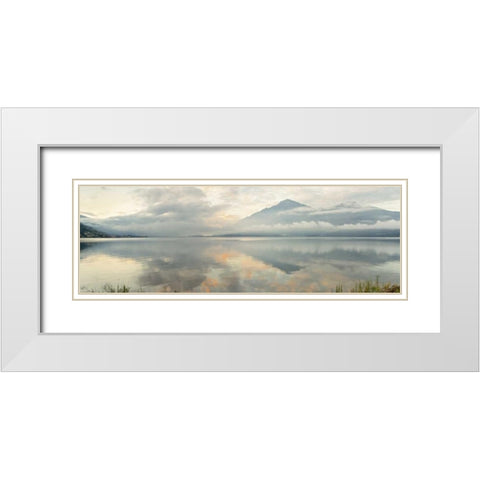 Gravedonna Lake Vista White Modern Wood Framed Art Print with Double Matting by Blaustein, Alan