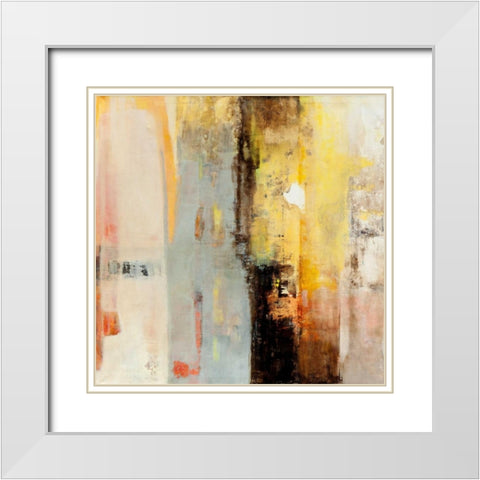 Serie Caminos #45 White Modern Wood Framed Art Print with Double Matting by Benedicto, Ines