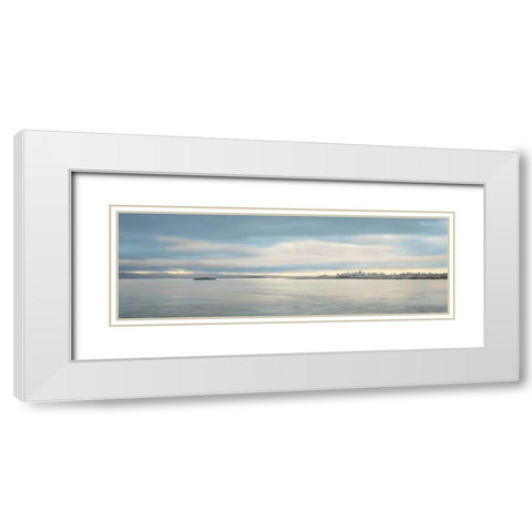 Morning Vista across the Bay White Modern Wood Framed Art Print with Double Matting by Blaustein, Alan