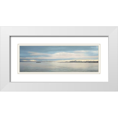 Morning Vista across the Bay White Modern Wood Framed Art Print with Double Matting by Blaustein, Alan