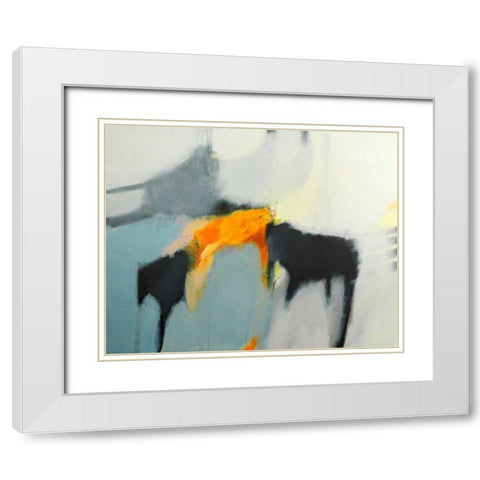 Midsummer White Modern Wood Framed Art Print with Double Matting by Brix, Sidsel