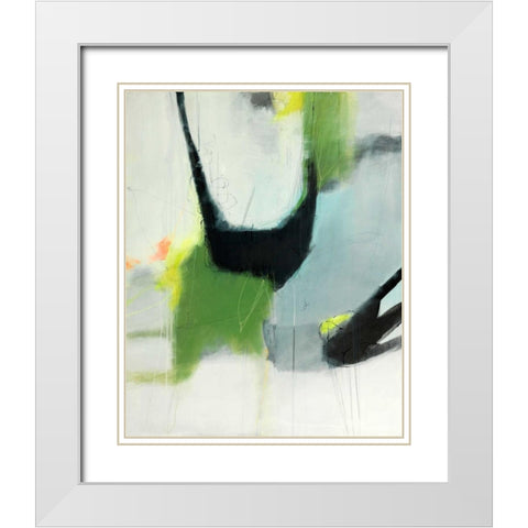 On the Edge White Modern Wood Framed Art Print with Double Matting by Brix, Sidsel