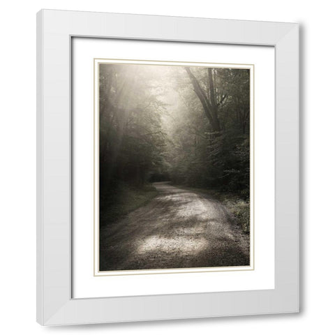 Back Country Road White Modern Wood Framed Art Print with Double Matting by Bell, Nicholas