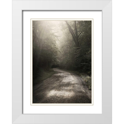 Back Country Road White Modern Wood Framed Art Print with Double Matting by Bell, Nicholas