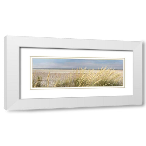 Island Sand Dunes White Modern Wood Framed Art Print with Double Matting by Blaustein, Alan