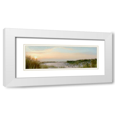 Island Sand Dunes Sunrise No. 1 White Modern Wood Framed Art Print with Double Matting by Blaustein, Alan