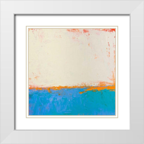 Calm Seas White Modern Wood Framed Art Print with Double Matting by Bishop, Don