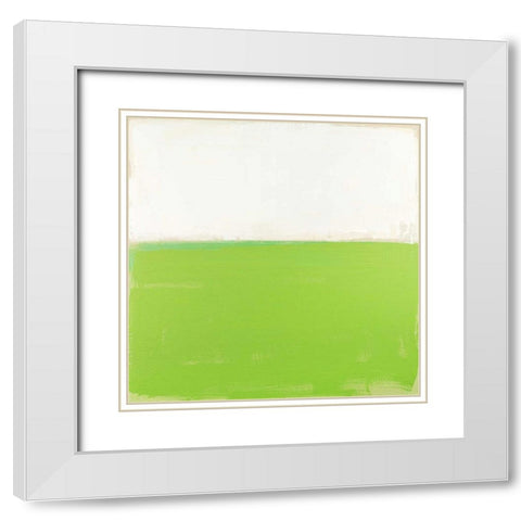 Fresh Green White Modern Wood Framed Art Print with Double Matting by Bishop, Don